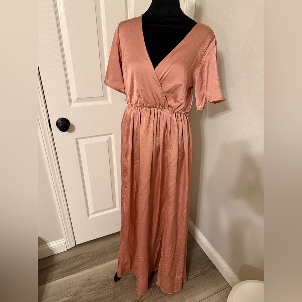 Baltic Born Rosewood Satin Maxi Dress